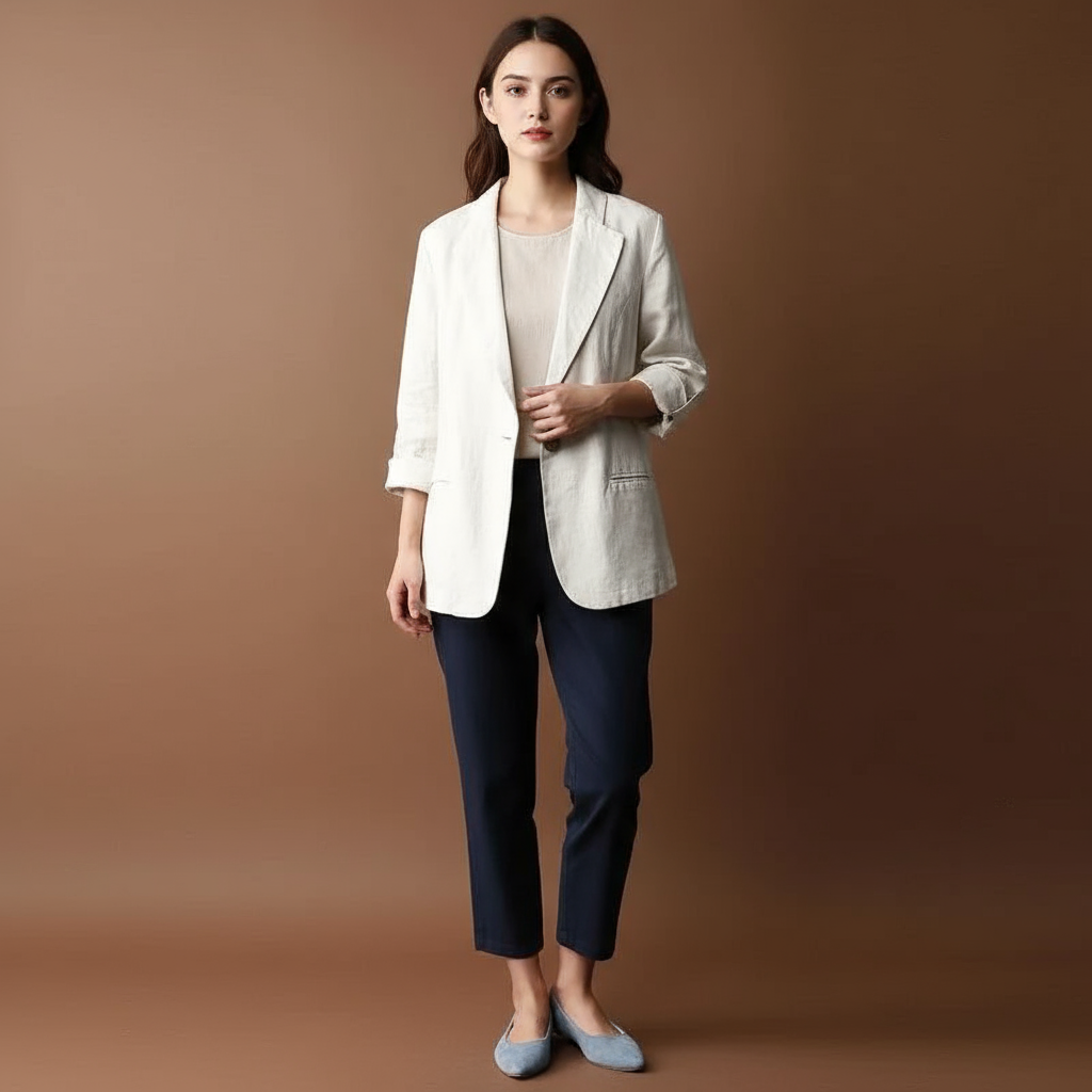 Georgina — Relaxed Linen Blazer