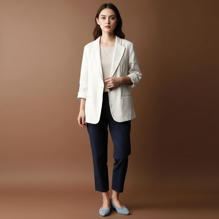 Georgina — Relaxed Linen Blazer