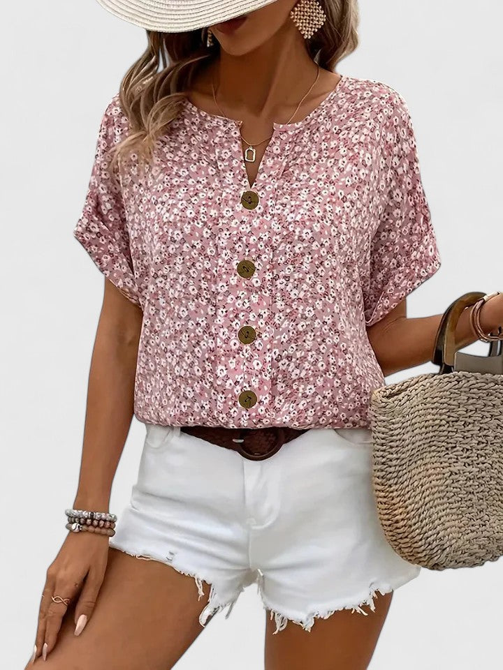 Lilias — Loose Floral Summer Top