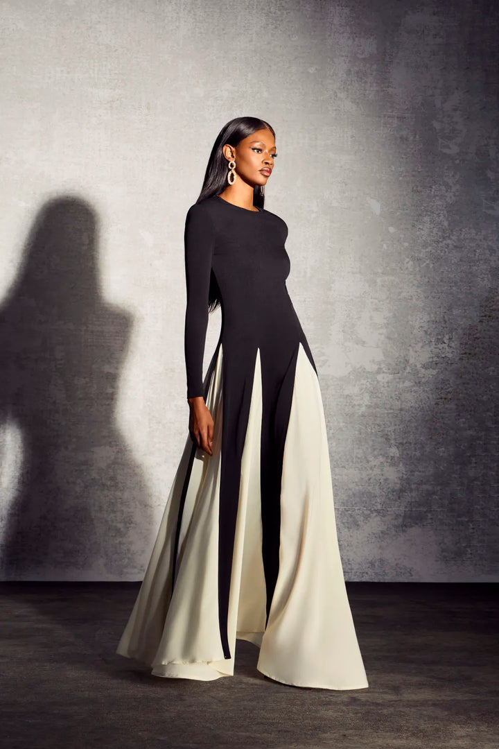 Audrey — Long-Sleeve Evening Maxi Dress