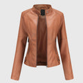 Marcella — Faux Leather Biker Jacket