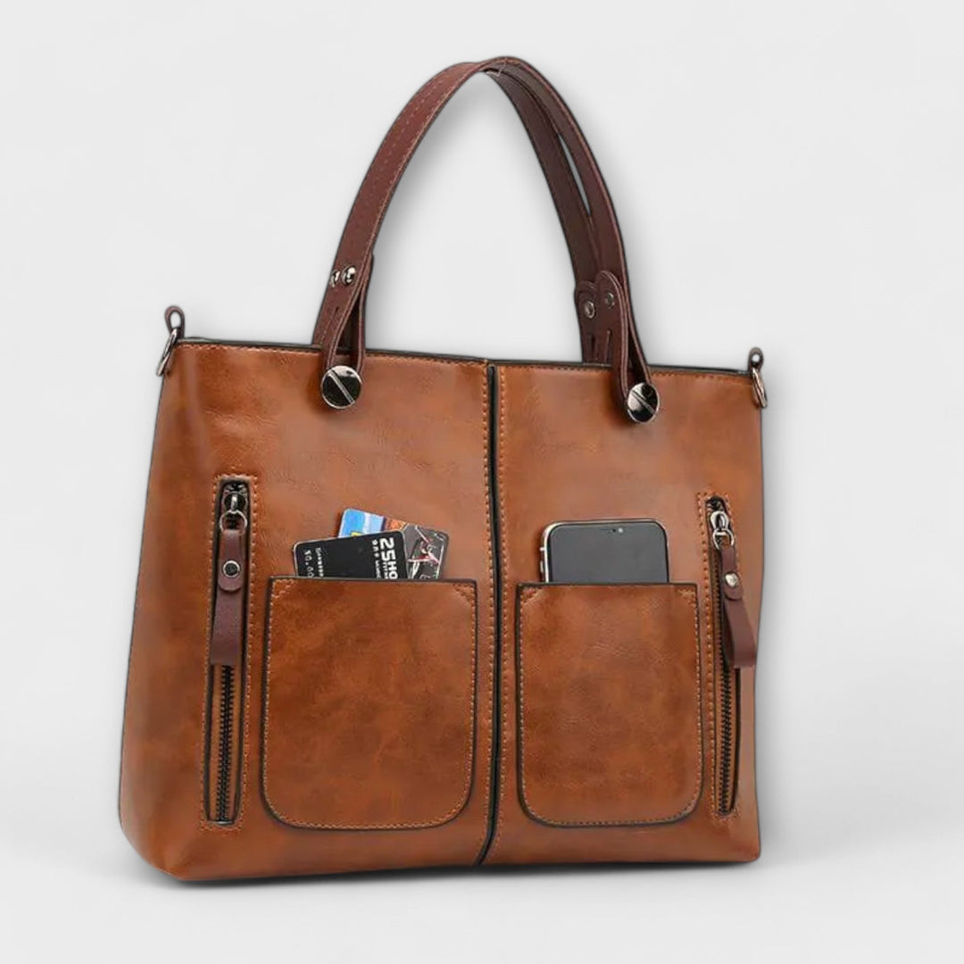 Structured Leather Handbag