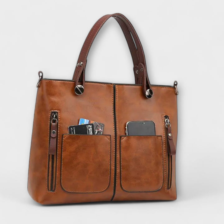 Structured Leather Handbag