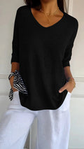 Hazel Knit — Soft V-Neck Pullover