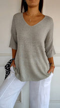 Hazel Knit — Soft V-Neck Pullover
