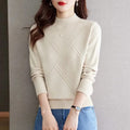 Tamsyn — Women's Ribbed Mock-Neck Cashmere Sweater