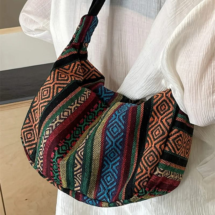 Patterned Woven Crossbody