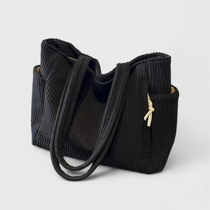 Corduroy Rope-Detail Tote