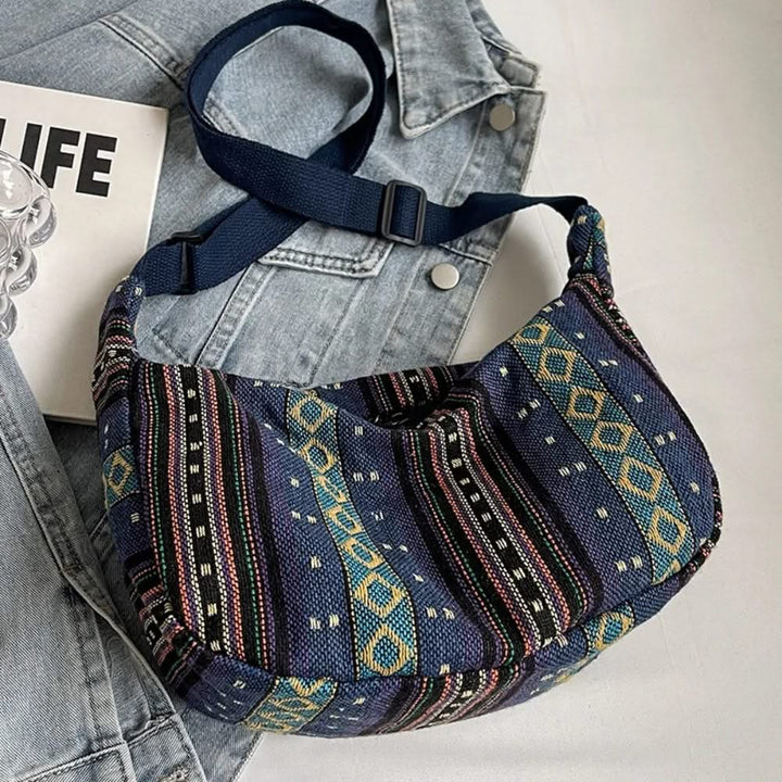 Patterned Woven Crossbody