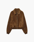 Heledd — Women's Dropped-Shoulder Suede-Effect Jacket