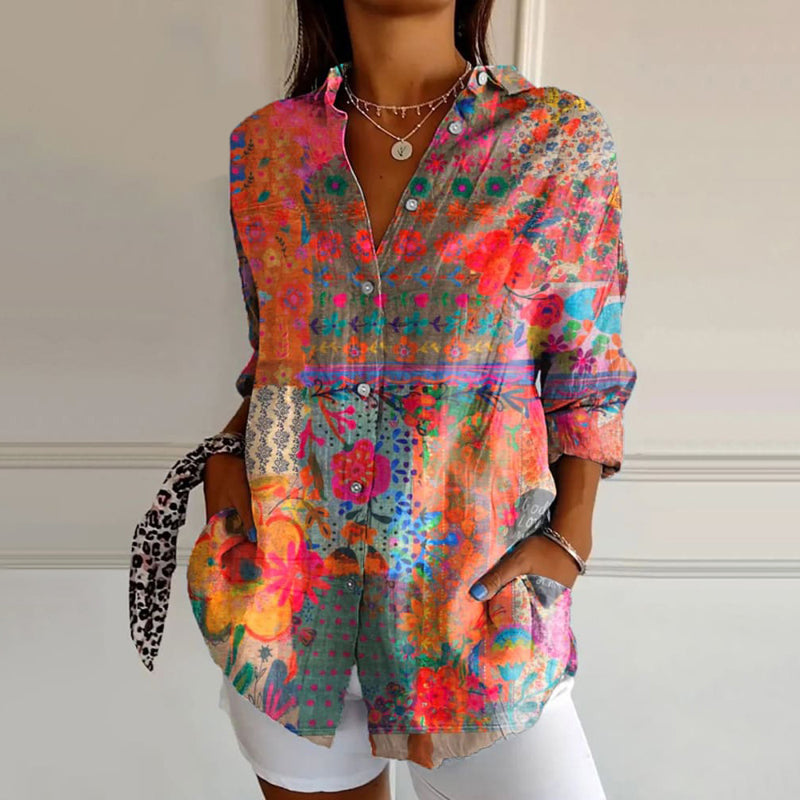 Jocosa — Timeless Floral Print Blouse