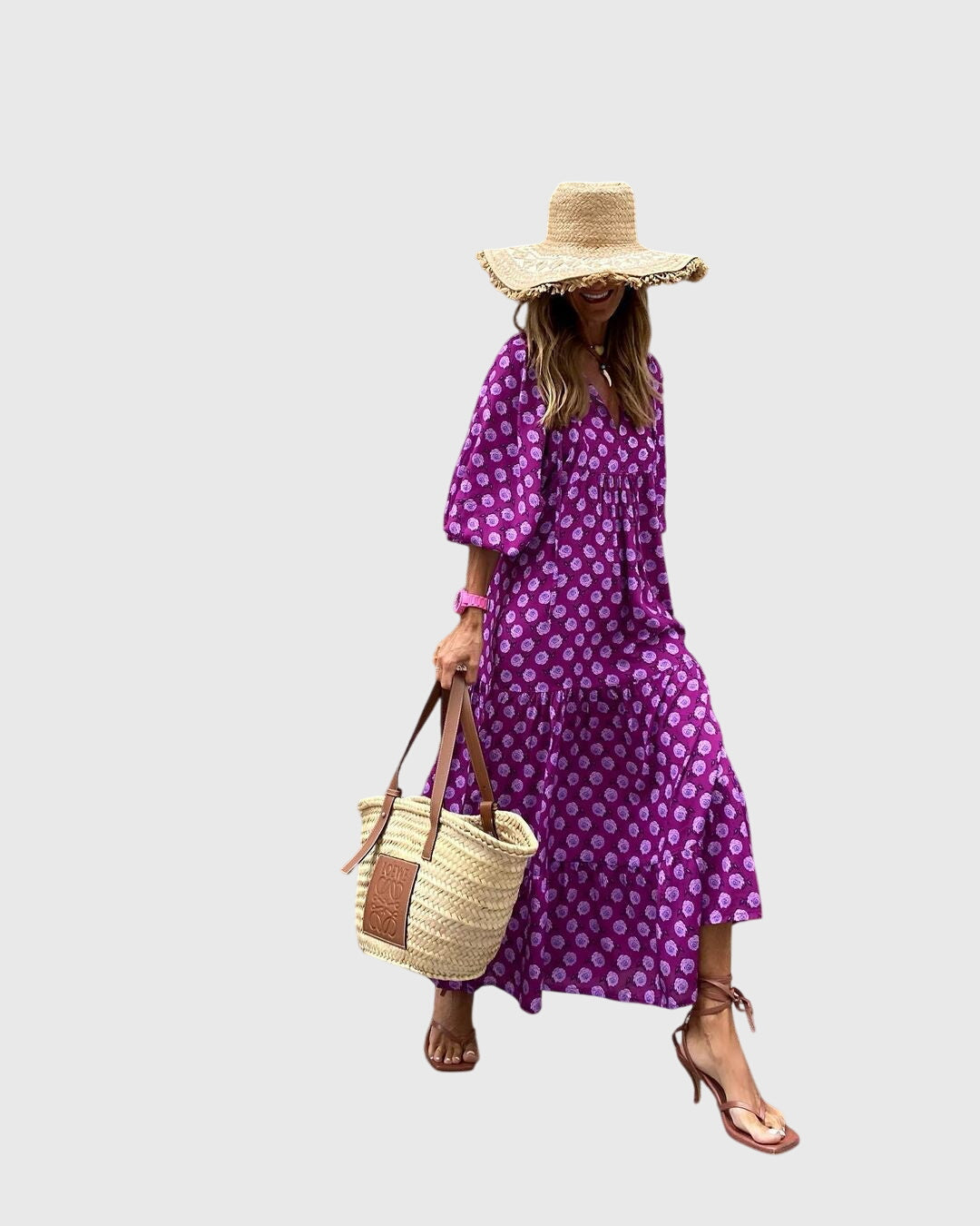 Selina — Boho-Print Maxi Dress