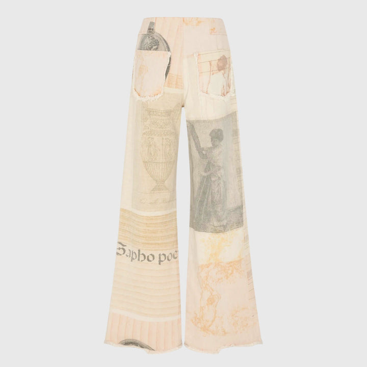 Alma — Wide-Leg Raw-Hem Jeans