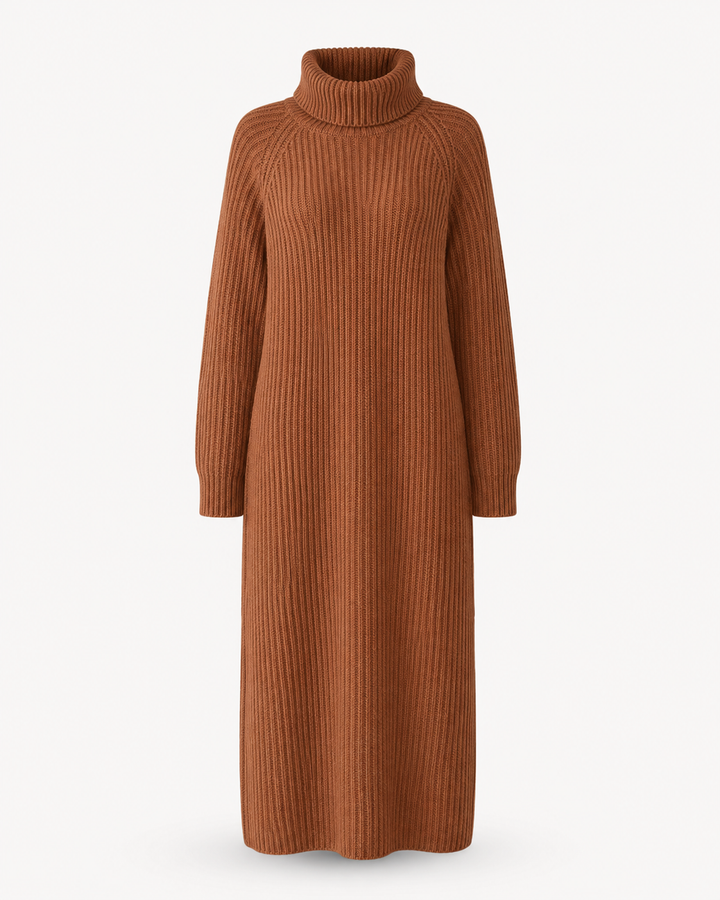 Sylvie — Roll-Neck Knit Sweater Dress