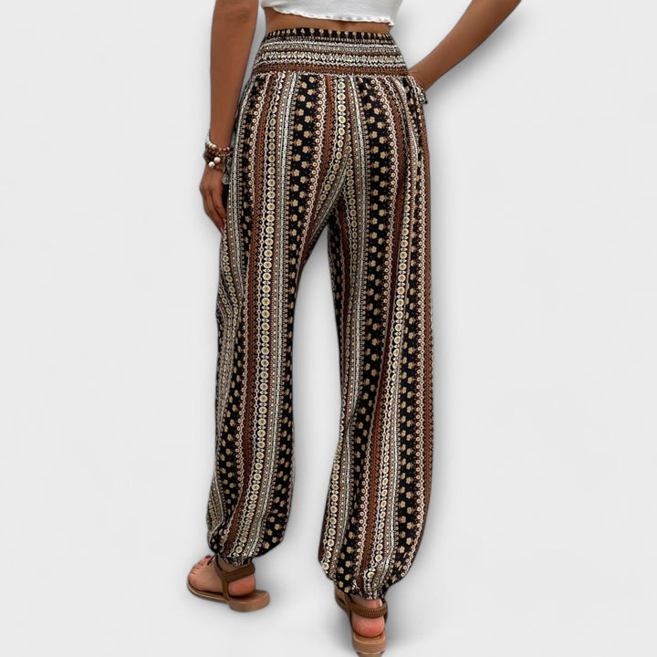 Saskia — Graphic Print Trousers