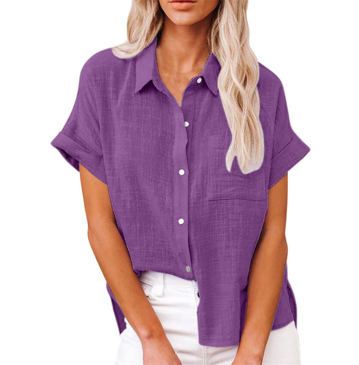 Mabel Rose — Short-Sleeve Button-Down Shirt