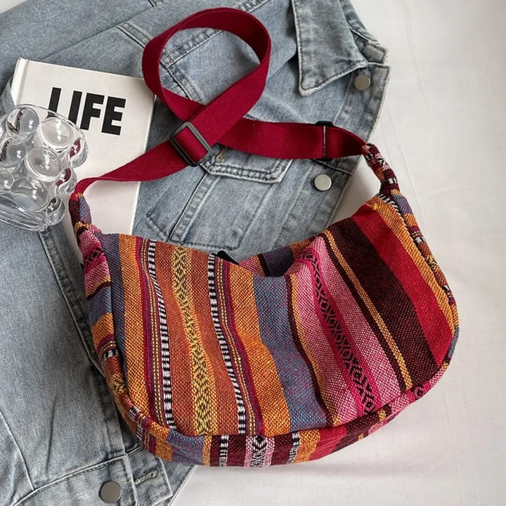 Patterned Woven Crossbody