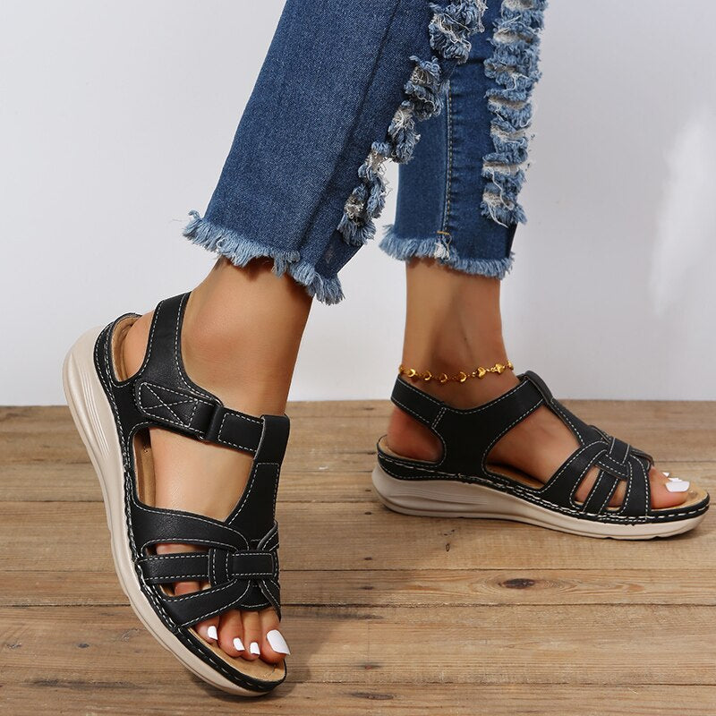 Freya Sandal — Sculpted-Footbed Walking Sandals