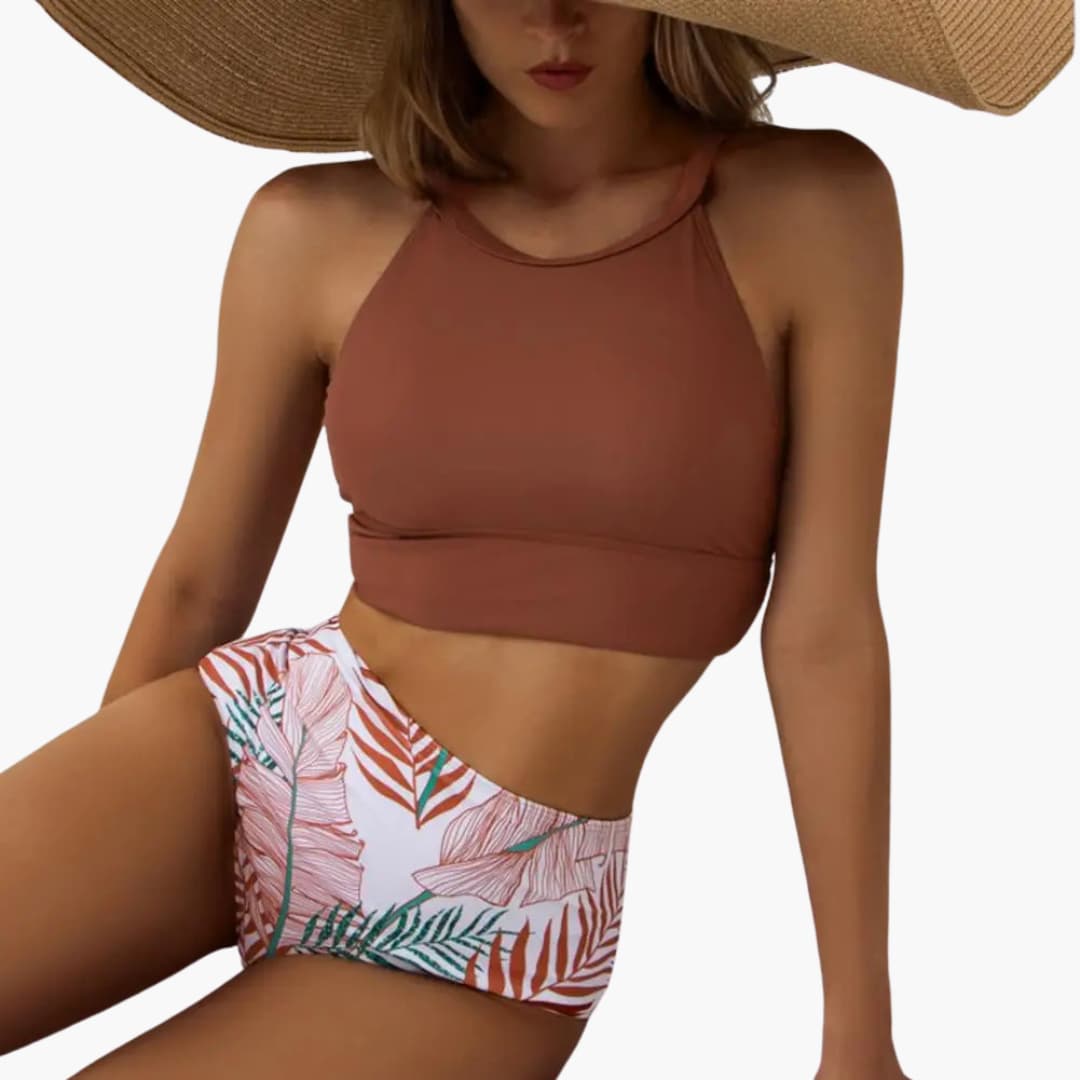 Sophia — Floral Padded High-Waisted Bikini