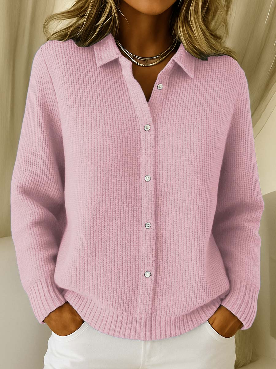 Birgit — Collared Button-Front Sweater