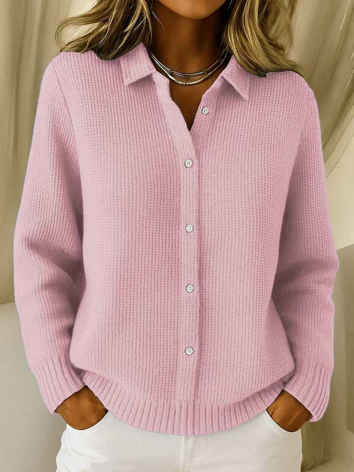 Birgit — Collared Button-Front Sweater