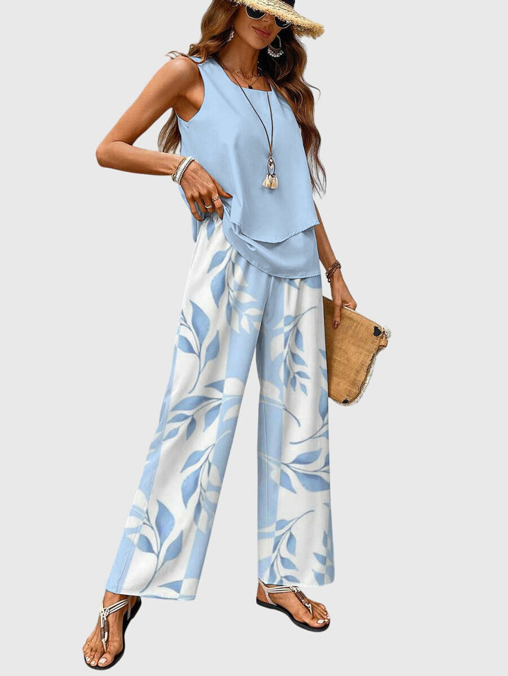Allegra — Square-Neck Plant-Print Set