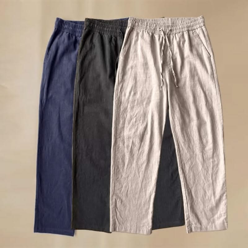 Liora — Flat-Front Linen Trousers