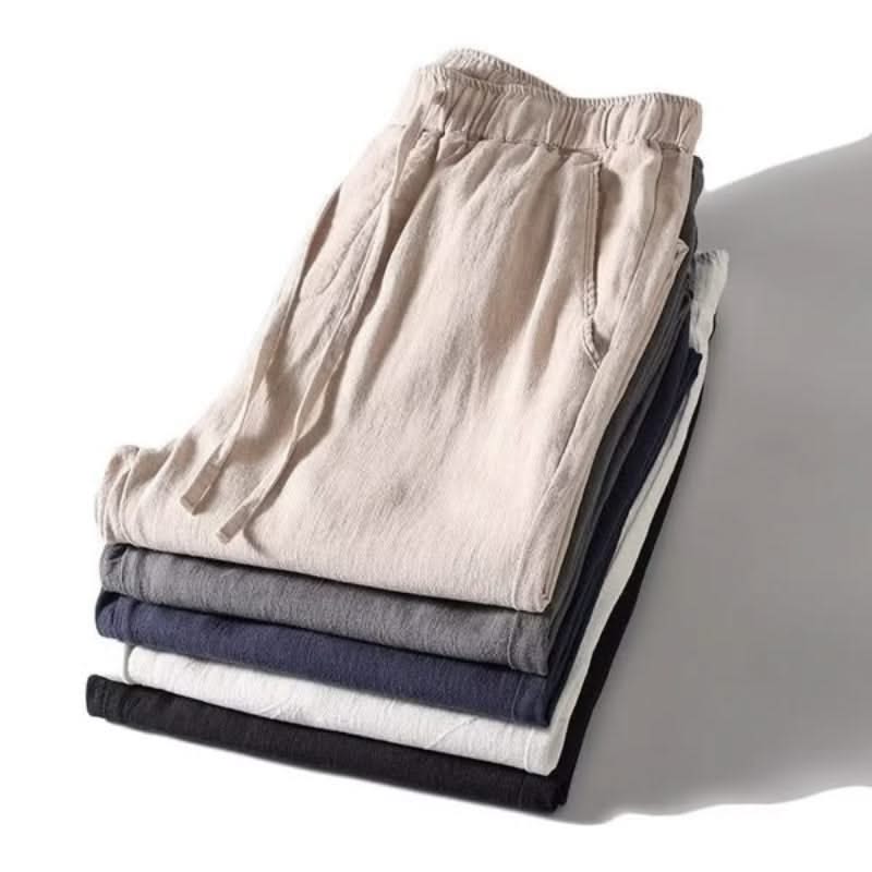 Liora — Flat-Front Linen Trousers