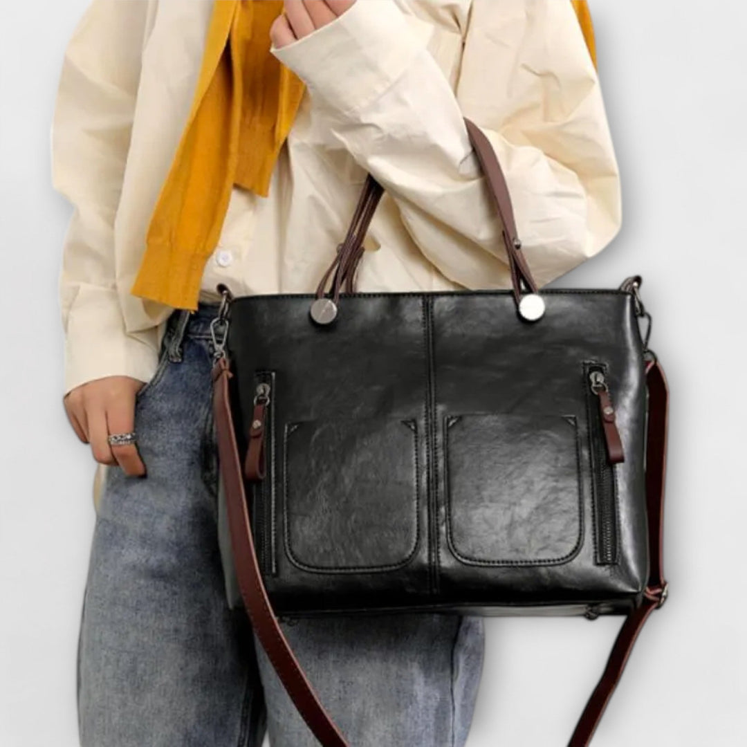 Structured Leather Handbag