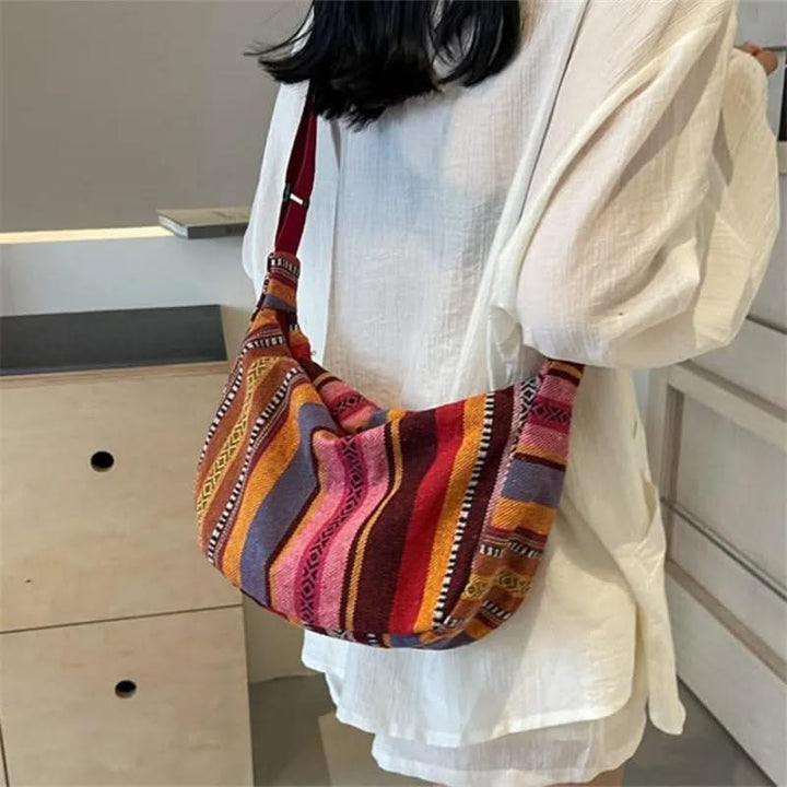 Patterned Woven Crossbody