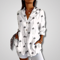 Wynn — Vintage Print Button-Down Blouse