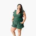 Wrap-Front One-Piece Swimsuit