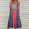Marnie — Boho Square-Neck Midi Dress