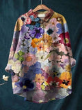 Marigold Rose — Button-Up Floral Blouse