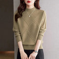 Tamsyn — Women's Ribbed Mock-Neck Cashmere Sweater