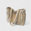 Corduroy Rope-Detail Tote