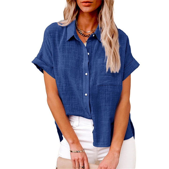 Mabel Rose — Short-Sleeve Button-Down Shirt