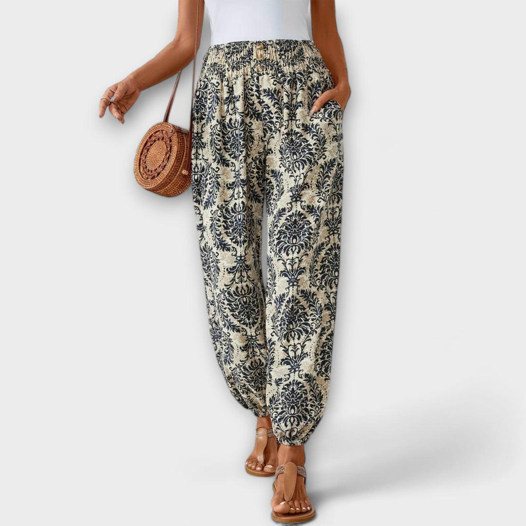 Saskia — Graphic Print Trousers