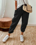 Parnel — Elastic-Waist Linen Wide-Leg Trousers