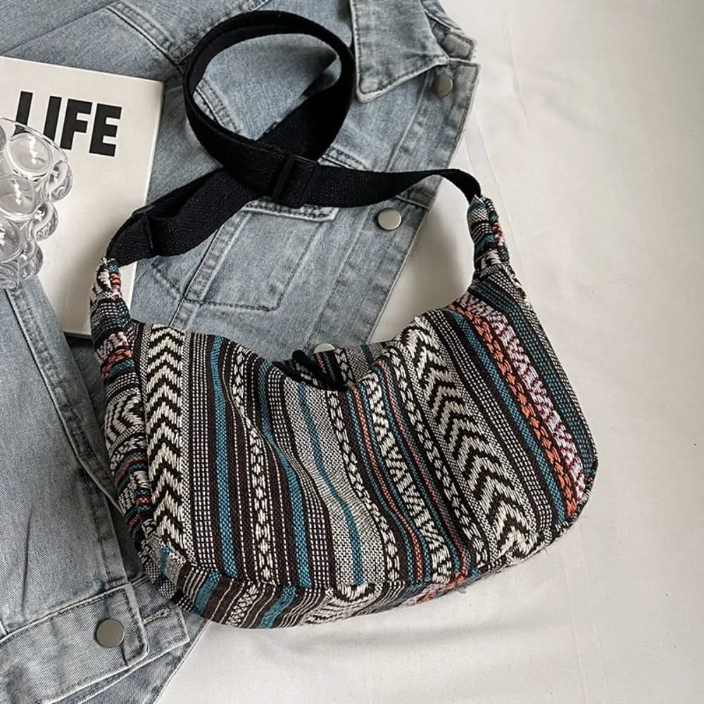 Patterned Woven Crossbody