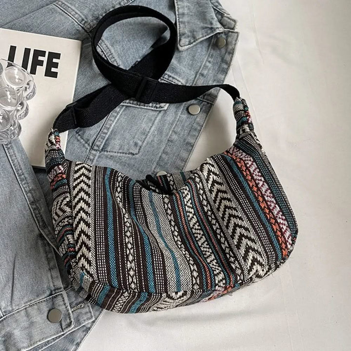 Patterned Woven Crossbody