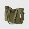 Corduroy Rope-Detail Tote