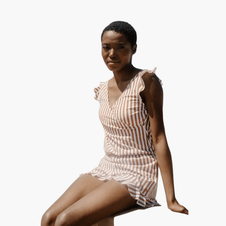 Wrap-Front One-Piece Swimsuit