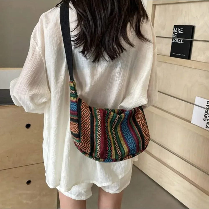 Patterned Woven Crossbody