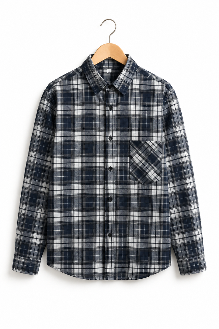 Ansel — Men’s Relaxed Checked Overshirt
