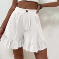 Pippa — High-Waist Ruffle Hem Shorts