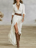 Emilia — Draped Flowing Maxi Dress