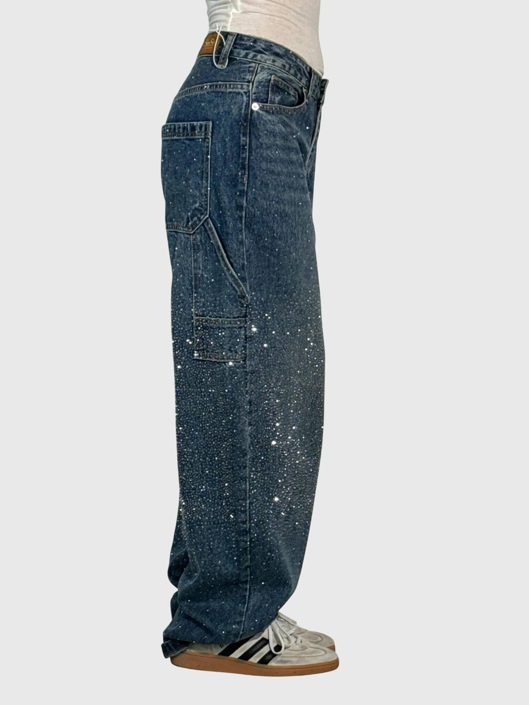 Kimberly — Embellished Wide-Leg Jeans