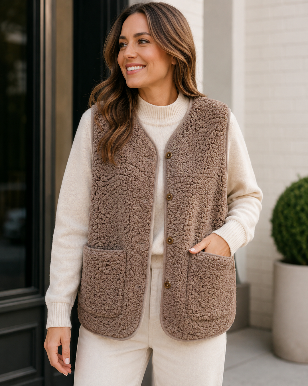 Maren Knit — Button-Front Knit Vest
