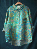 Marigold Rose — Button-Up Floral Blouse